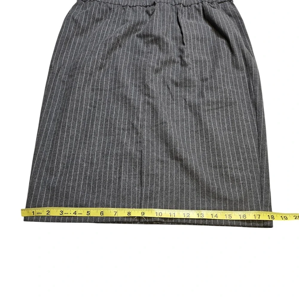 LOFT Outlet Women's Gray Pinstripe Pencil Skirt with Pockets New with Tags M